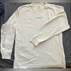Vans White Long Sleeve Tee